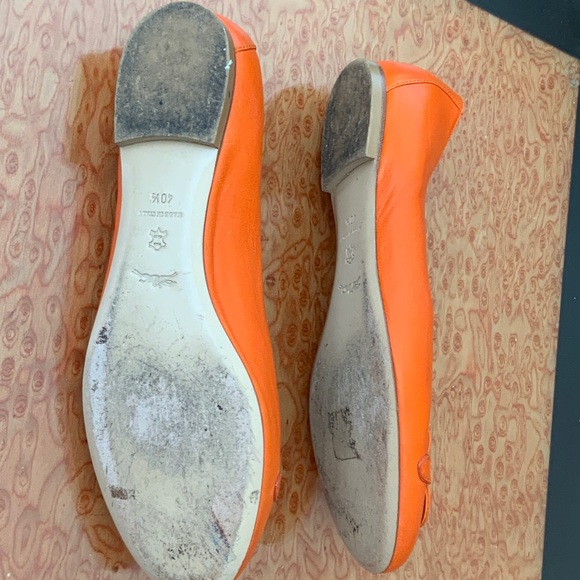 Longchamp Orange Leather Flats - Picture 2 of 6